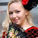 First pic of Lovely Anne - Classy blonde model Lovely Anne strips her elegant flamenco dress and shows off.