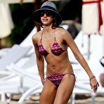 Third pic of Jessica Alba in purple bikini on the beach