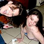 First pic of Trashed Girl Friends Gorgeous sexy amateur teens slowly getting naked on sofa