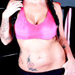 First pic of Lexi Ward - Big breasted brunette hoe Lexi Ward strips in the gym and gets nailed by her lover.