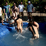 Second pic of these poor pledges had to play blind folded in this hole in the ground filled with water all male nudist groups free