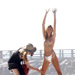 Second pic of Anja Rubik sexy and topless on the beach