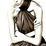 Second pic of Anja Rubik black-&-white topless scans