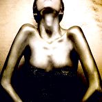 Fourth pic of Anja Rubik black-&-white topless scans