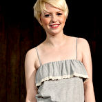 First pic of SexPreviews - Alani Pi in metal device bondage gets her head completely shaved in live show