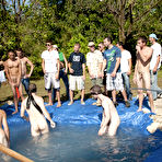 Second pic of these poor pledges had to play blind folded in this hole in the ground filled with water yahoo groups male muscle