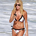 Second pic of Caprice Bourret in bikini on the beach