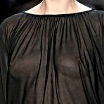 Second pic of Carmen Kass sexy, see through and topless catwalk photos