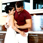 First pic of Jessyka Swan enjoys passionate sex with her husband in the kitchen