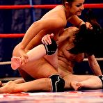 Third pic of Sex Previews - Lexy Little lesbian brunette babe in catfight with dominant Lioness