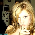 First pic of Real amateur girlfriends having sexBlonde coed teen strips off indoors and posing for the camera
