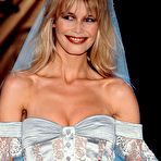 Third pic of Claudia Schiffer sexy and see through runway shots