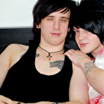Second pic of These two were really into each other in the shoot, scratching each other's backs and really getting horny with each other gay dad  boy at Homo EMO!