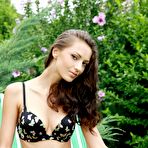 First pic of Super Hot Brunette Strips Nude In The Backyard