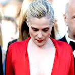 Fourth pic of Emmanuelle Seigner legs & cleavage in Cannes