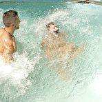 Second pic of Sex Previews - Essy amateur blonde is rope bound dumped in a pool and made to blowjob her maledom