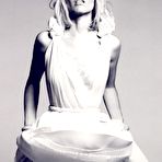 Second pic of Eva Herzigova black-&-white sexy and topless scans