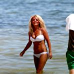 Fourth pic of Geri Halliwell sexy photoshoot in white bikini in Key West