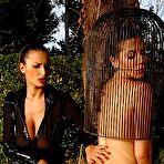 Third pic of Sex Previews - Sensual Jane lezdom in latex spanks bound fetish girl Jelena Jensen outdoors