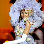 Fourth pic of Candice Swanepoel see through and titslip runway shots