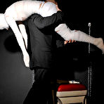 First pic of Sex Previews - Leyla Black is mummified and spanked with her pussy exposed by master