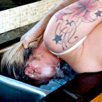 Third pic of SexPreviews - Bailey Blue naked blonde is rope hogtied with rough sex by bdsm master James Deen