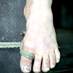 Third pic of SexPreviews - Siren Wolf is bound in rope and spanked with her tits clamped by Elise Graves