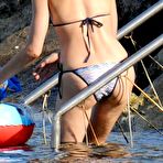 Second pic of Karolina Kurkova sexy in bikini on the beach in Italy