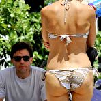 Fourth pic of Karolina Kurkova sexy in bikini on the beach in Italy