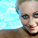 Fourth pic of Chloe Chanel - Hot blonde model Chloe Chanel strips on the bed and shows her big bouncy breasts.