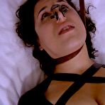Second pic of SexPreviews - Marina amateur is bound in sexy latex oufit her pussy vibrated