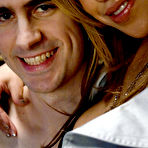 First pic of SexPreviews - Jessica Host transsexual busty blonde feet and ass fucking blindfolded male