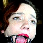 Fourth pic of SexPreviews - Maggie Mead rope bound on high heels and stockings her mouth spread