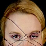 Second pic of SexPreviews - Kylie Liddell blonde is bound in rope and wire her shaved pussy toyed by lezdom Elise Graves