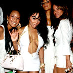 Fourth pic of Lil Kim boob slip, upskirt and see through paparazzi shots