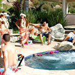 First pic of Nicole Sheridan, Kaylani Lei, Devon Michaels, Brittney Skye, Avena Lee, Jennifer Luv, Shy Love, Lauren Phoenix - Nicole Sheridan, Jennifer Luv, Brittney Skye and other babes come together at a pool.