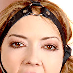 Fourth pic of Sex Previews - Kandall Enn is handcuffed with mouth spreader and face fucked by her master