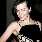 Third pic of Milla Jovovich posing at Versace Front Row