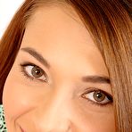 Fourth pic of Sex Previews - Alexis Brill brunette teen seduces and fingers her shaved pussy