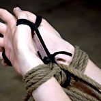 Second pic of SexPreviews - Mira Raine is rope bound with her pussy spread for punishment