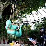 Second pic of Sex Previews - Latex Lucy, gets suspended with her mouth and pussy penetrated by latex guy