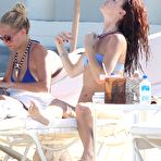 Third pic of Nicole Richie in blue bikini on the beach candids