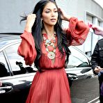 Second pic of Nicole Scherzinger posing in red short dress