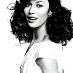 Second pic of Olga Kurylenko black-&-white sexy, see through and naked