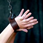 Second pic of SexPreviews - Mia Gold is helpless leather bound in different positions with kinky sex toys