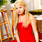 First pic of Lexi Belle - Lexi Belle takes her sexy red dress off and fingers her hungry shaved meat hole