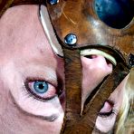 Second pic of SexPreviews - Cherie DeVille bound in pantyhose and straightjacket with metal chains