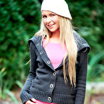 Third pic of Amanda Blake - Smoking hot blonde gal Amanda Blake strips outdoors and shows her tight ass.