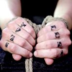 Fourth pic of SexPreviews - Bunny Doll in rope bondage is spanked red in kinky dungeon