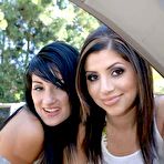 Second pic of Persia DeCarlo, Sativa Rose - Two horny brunettes Persia DeCarlo and Sativa Rose having threesome fun with hunk